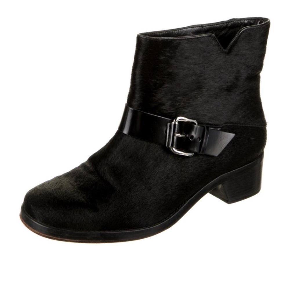 Derek Lam 10 Crosby calf hair moto bootie